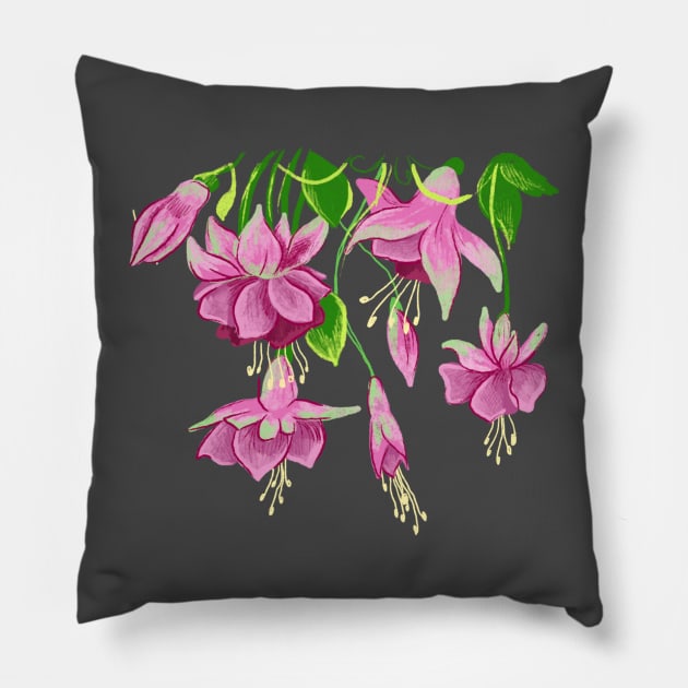 Fuchsia flower Pillow by pimkie