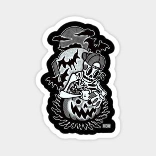 Vintage cartoon style tattoo artist. Magnet