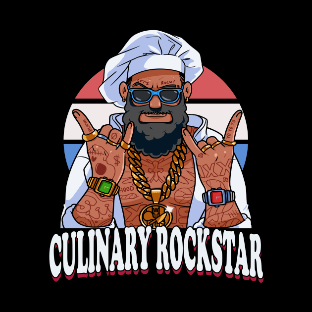 Funny Culinary Rockstar Cook Chef Cooking Lovers by Noseking