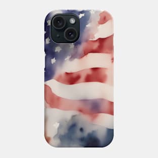 Red, White, and Blue Patriotic Paint Stripes - a modern art way to wear the colors of the United States of America ... the good ol' USA. Show your American Pride! Phone Case