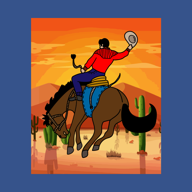 Rodeo Riding On A Horse by flofin