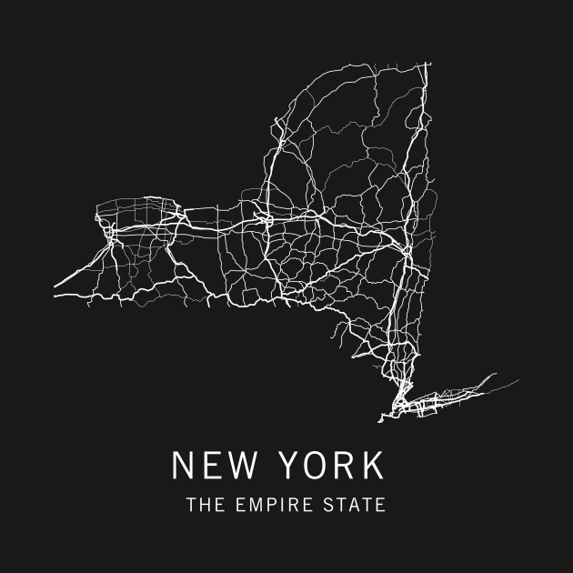 New York State Road Map by ClarkStreetPress