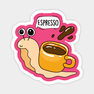 Snail and coffee mug Magnet