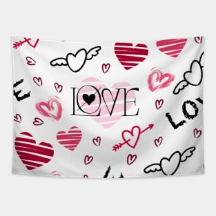 Valentines Day Patterns Love Tapestry