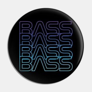 Bass Blueberry Color Repeated Text Pin