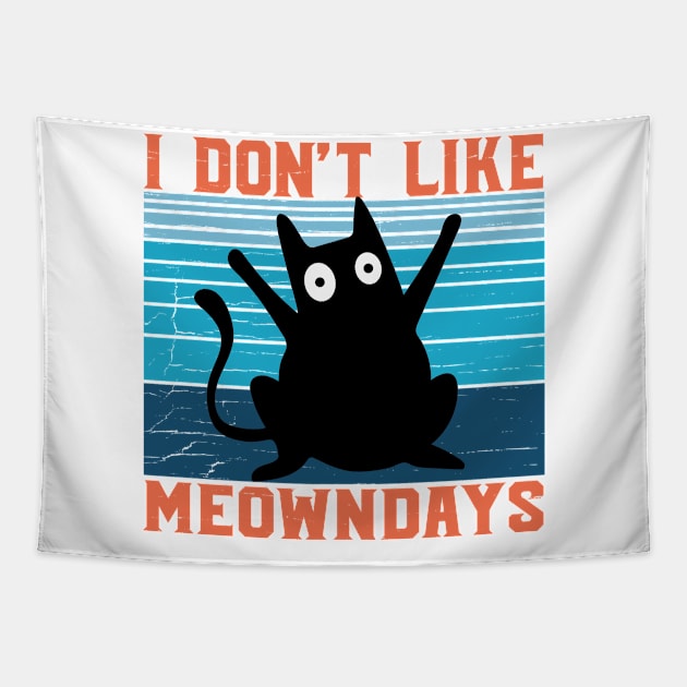 Meowndays I don't like Mondays I hate Monday Cat Tapestry by Tom´s TeeStore