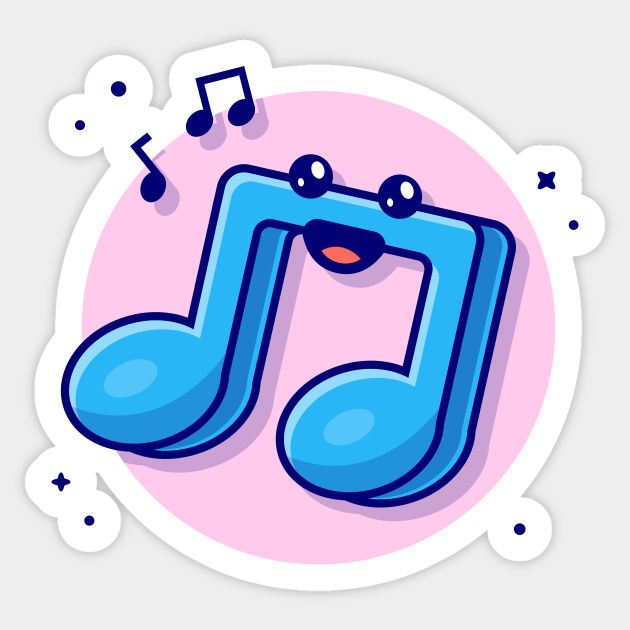 Cute Kawaii Music Note Cartoon Vector Icon Illustration - Music - Sticker | TeePublic Cute Kawaii Music Note Cartoon Vector Icon Illustration - Music - Sticker | TeePublic