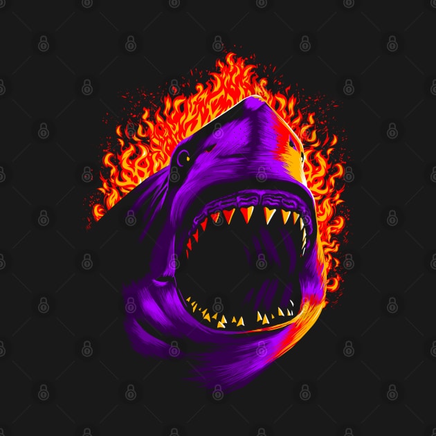 Fire shark by albertocubatas