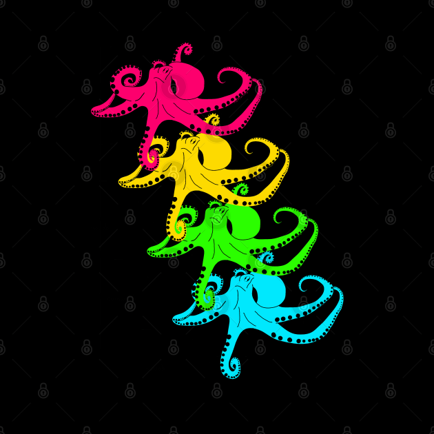 Octopus (Cephalopoda) rainbow by Namwuob