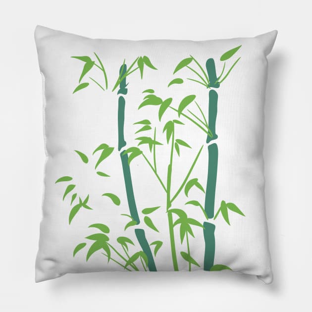 Bamboo Branches Pillow by SWON Design