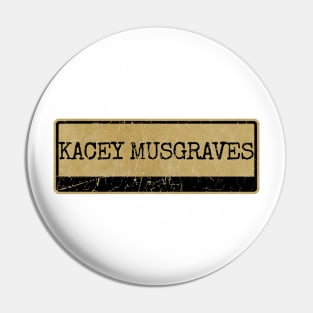 Aliska text black retro - Kacey Musgraves Pin