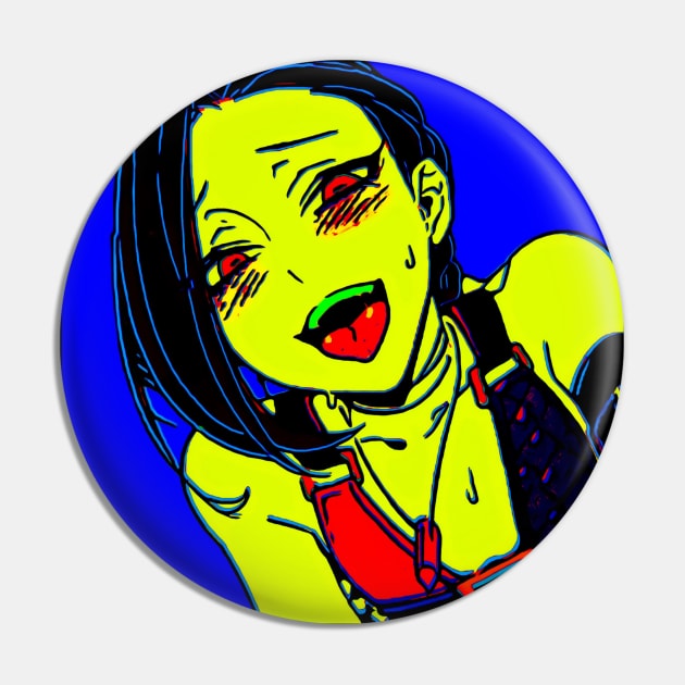 Ahegao PopArt Pin by BigTexFunkadelic