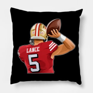 Trey Lance #5 Drops Back Pillow