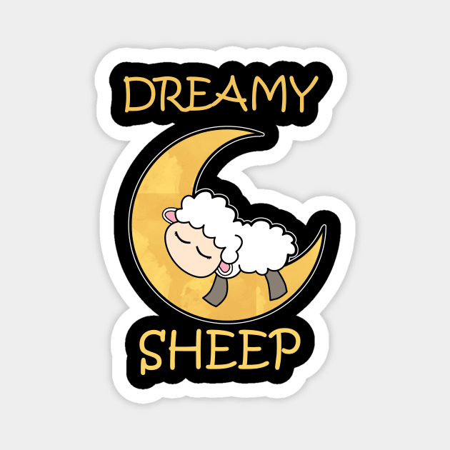 Dreamy Sheep Magnet by Imutobi