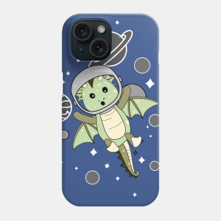 Astronaut flying Dino Phone Case