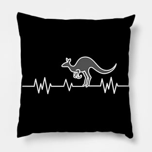 Australian Kangaroo Heartbeat Pulse Australia Fun Pillow