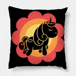 Cute Unicorn Flower Pillow