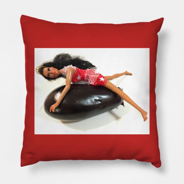 Eggplant Cher!! Pillow by The Good Old Days