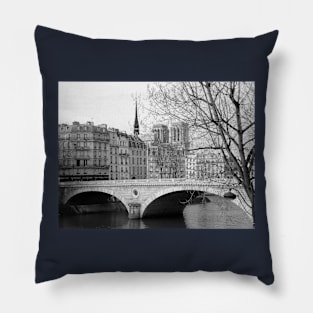 Paris View From Ile Saint Louis Pillow