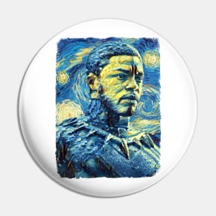 Black Panther Van Gogh Style Pin