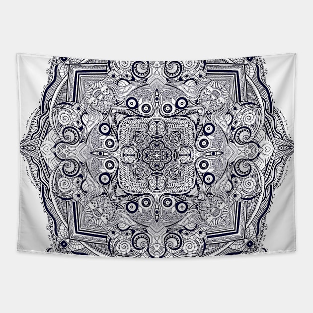 Mandala 05 (Light Edition) Tapestry by PHAZED