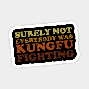 Surely Not Everybody Was Kung Fu Fighting Magnet