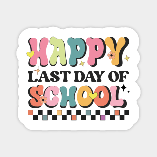 Retro Groovy Happy Last Day Of School Magnet