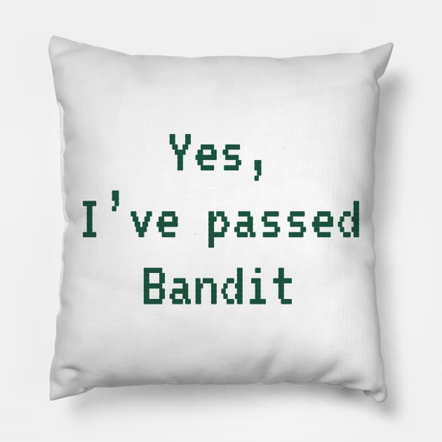 Passed BANDIT (Dark Green): A Cybersecurity Design Pillow by McNerdic