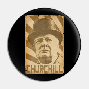 Winston Churchill Retro Propaganda Pin