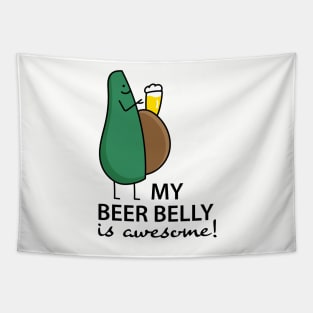 Beer beer belly avocado Tapestry