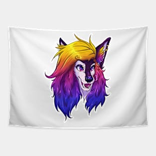 Rainbow Dog Tapestry