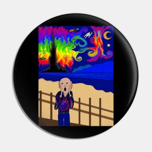 Rainbows in the night Pin