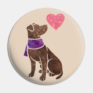 Patterdale Terrier watercolour Pin