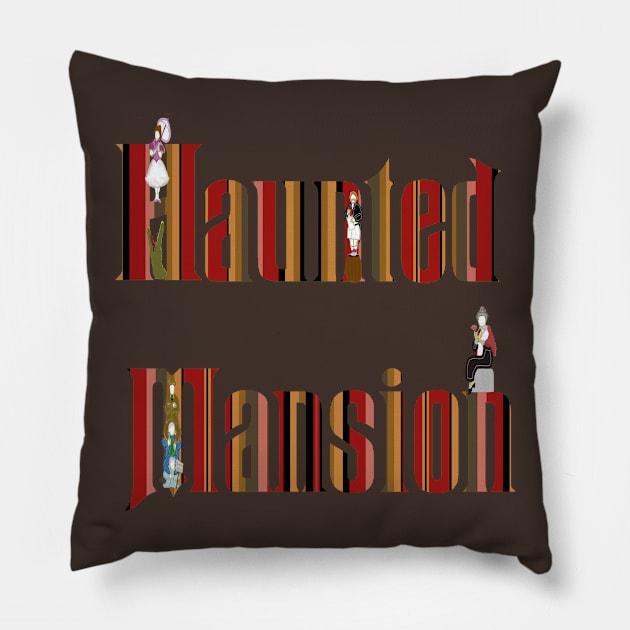 Haunted Mansion Portrait Pillow by magicmirror