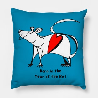 Born in the Year of the Rat Pillow
