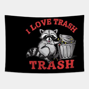 i love trash Tapestry