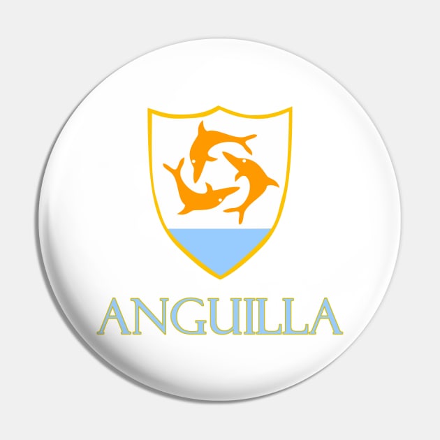 Anguilla - Coat of Arms Design Pin by Naves