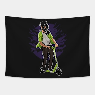 Gasmask Rider Tapestry