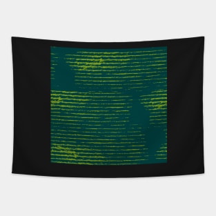 Emerald green grungy stripes Tapestry