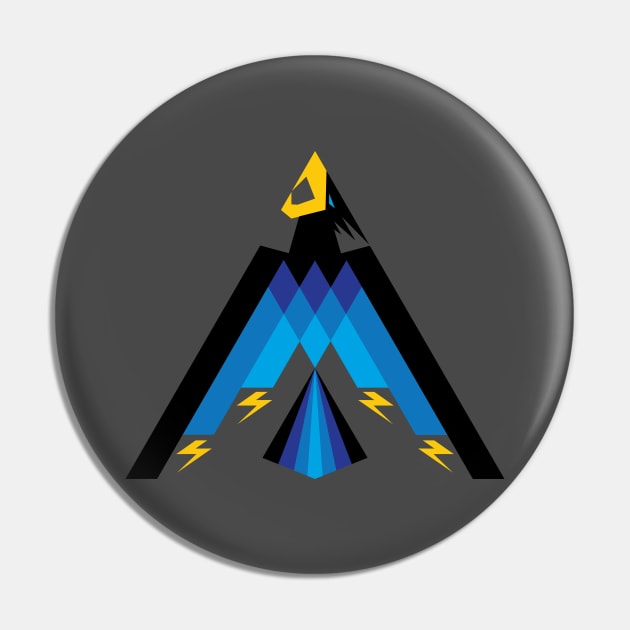 Triangular Thunderbird Pin by stevenselbyart