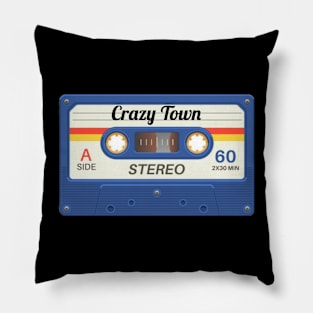 Crazy Town / Cassette Tape Style Pillow