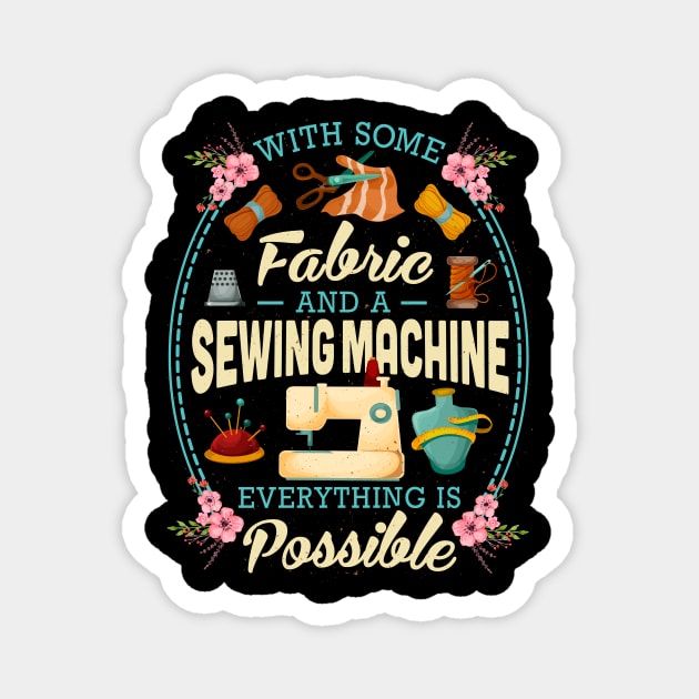 Funny Sewing Sewer Design Magnet by Pummli