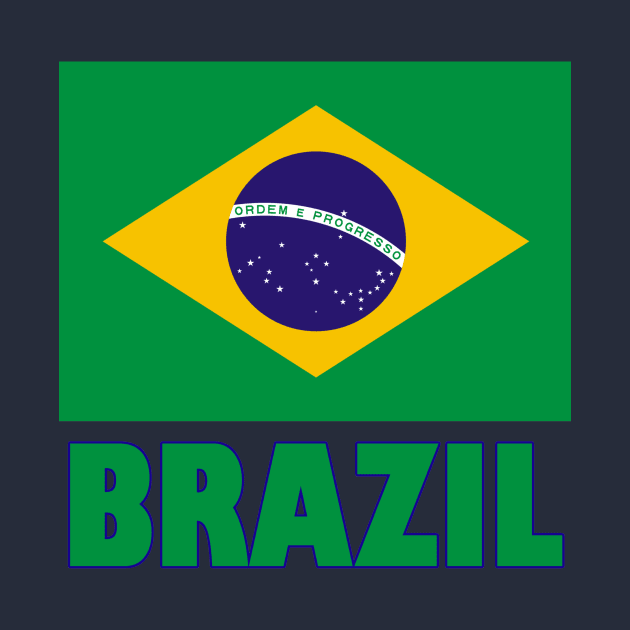 The Pride of Brazil - Brazilian Flag Design by Naves