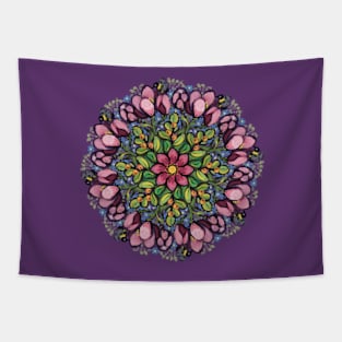 Painted Folkloristic floral pattern Tapestry