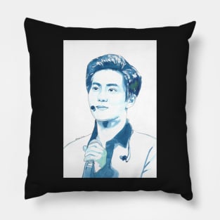 EXO Suho Watercolour Print by NiamhYoungArt Pillow