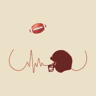 American Football HeartBeat T-Shirt