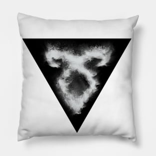 Shadowhunters rune / The mortal instruments - sand explosion with triangle (white) - Parabatai - gift idea Pillow