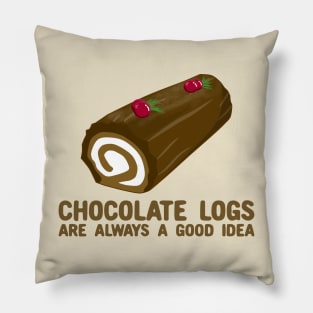 Chocolate Logs are always a good idea Pillow