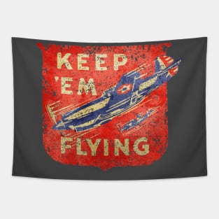 Warbirds Keep em flying ww2 Tapestry