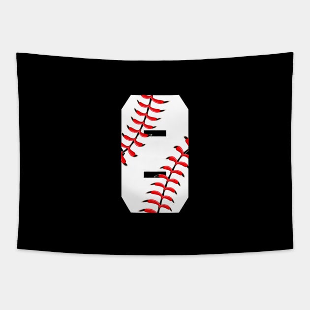 Number Eight 8 Baseball Tapestry by Family shirts